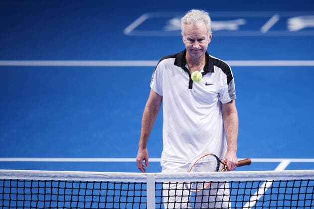 Tennis, John McEnroe at Legends Tournament in Stockholm
