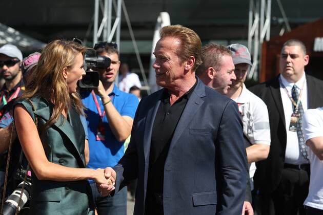 Formula 1, Australian GP, Arnold Schwarzenegger attends the race