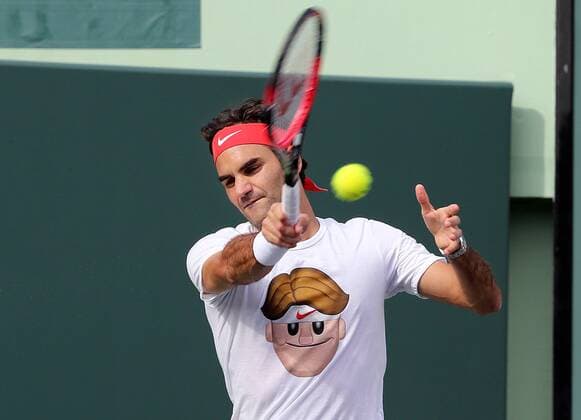 Tennis, ATP Tournament in Miami, Roger Federer Training