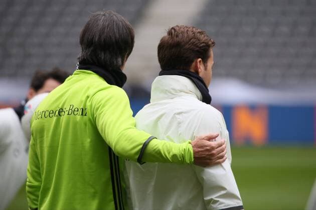 Football, National Team Germany Training, Dialogue between Löw and Götze