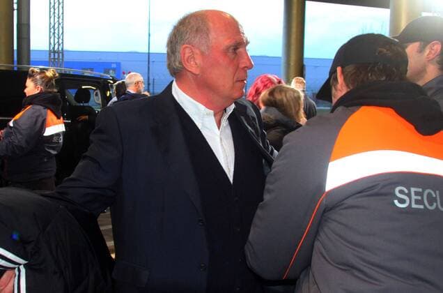 Football, Uli Hoeness - Security check before the match Germany - Italy in Munich