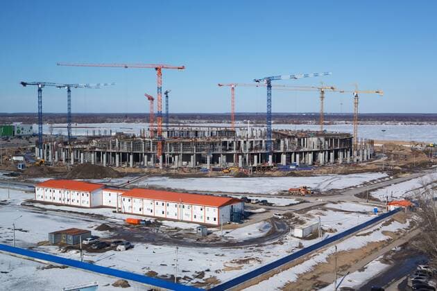 Football, World Cup 2018, Nizhny Novgorod Stadium construction site