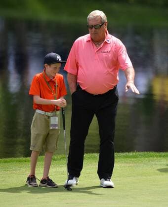Golf, Masters in Augusta - Fun with the kids at the Par Three Contest