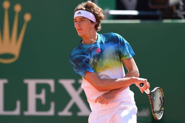 Tennis, ATP Tournament in Monte Carlo, Alexander Zverev in action