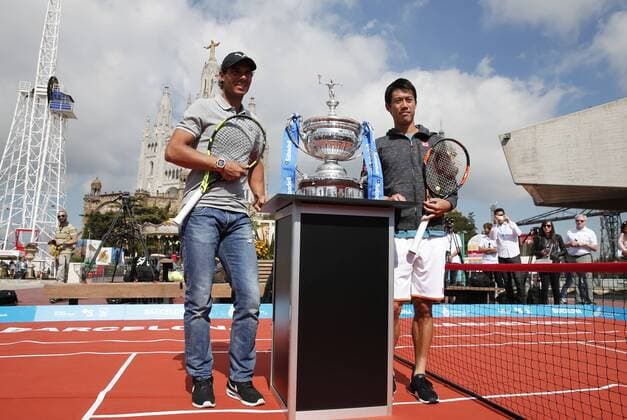 Tennis, Nadal and Nishikori present Open Banc Sabadell in Barcelona