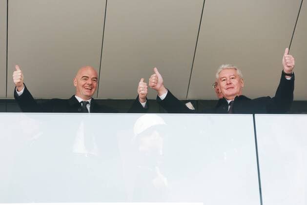 Football, World Cup 2018, FIFA President Infantino visits stadium in Moscow