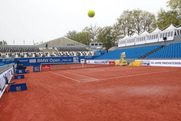 Tennis, rain at the BMW Open in Munich