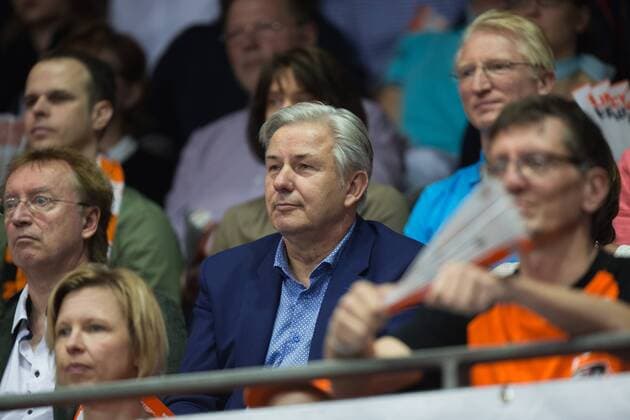 Volleyball, Klaus Wowereit and Frank Henkel at the final in Berlin