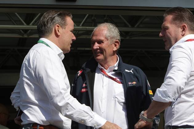 Formula 1, Spanish GP, Jos Verstappen on the RedBull command post