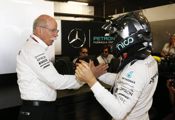 Formula 1, Spanish GP, Dieter Zetsche and Nico Rosberg