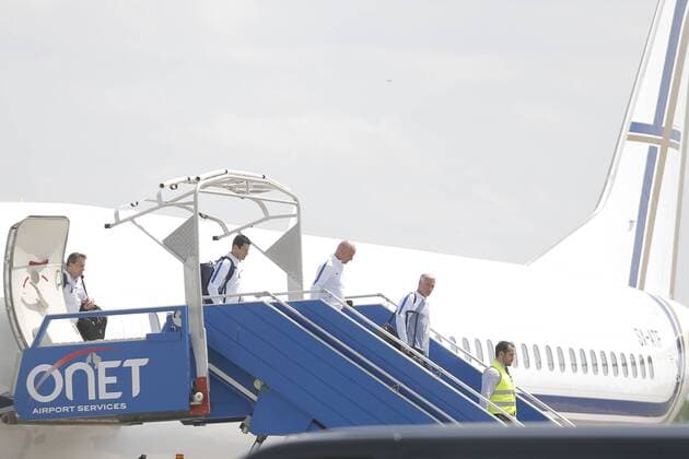 Football, EURO 2016, Arrival of the French national team in Biarritz
