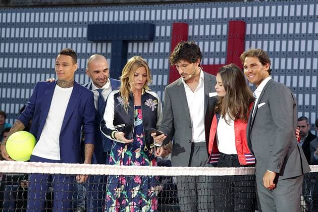 French Open, Rafael Nadal and Gregory Van der Wiel at Tommy Hilfiger Football Tennis Event