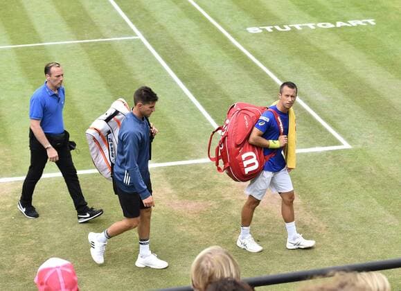 Tennis, ATP Tournament in Stuttgart, Philipp Kohlschreiber - Dominic Thiem