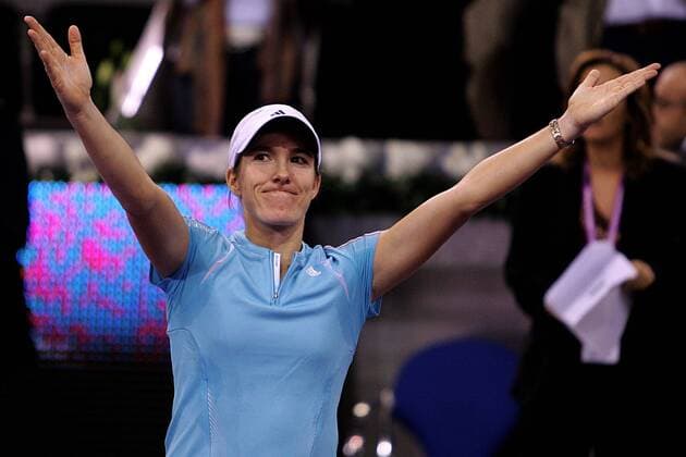 Tennis, WTA Masters Cup in Madrid, Justine Henin Hardenne wins the final against Amelie Mauresmo