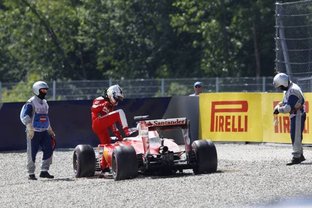 Formula 1, Austrian GP, Sebastian Vettel - Ride into the gravel trap