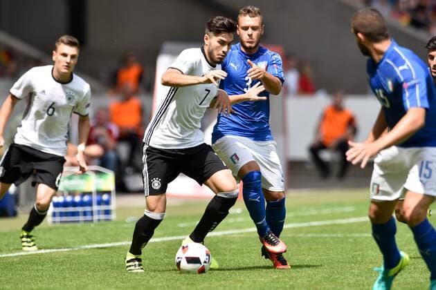 Football, U19 European Championship, Opening match, Germany - Italy