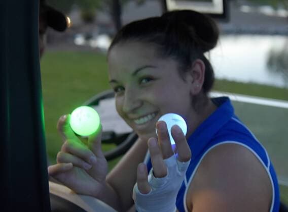 Golf, equipment for night golf
