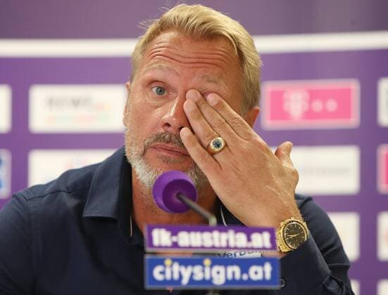 Football, EL Quali, Throsten Fink - FK Austria Wien PK