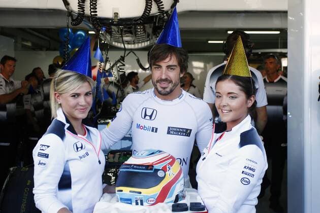 Formula 1, German GP, Birthday cake for Fernando Alonso