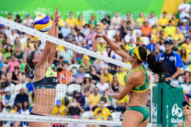 Rio 2016, Beach Volleyball Women, Germany - Brazil, Borger Büthe - Franca Antunes