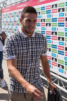 Football, arrival of the Spanish national players in Las Rozas