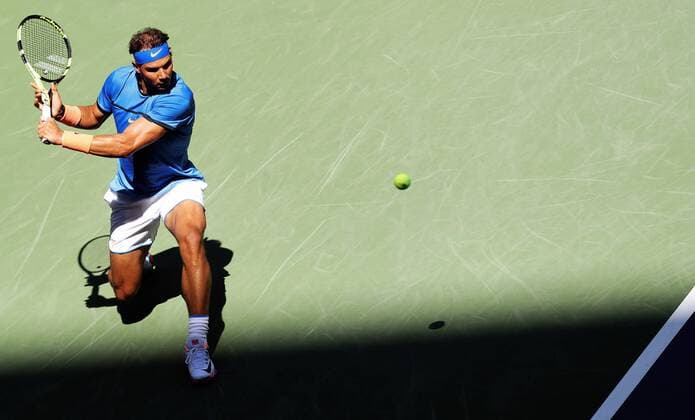 Tennis US Open, Rafael Nadal in action