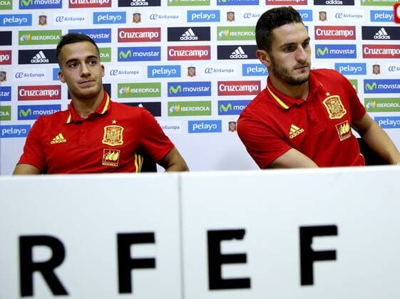 Football, Lucas Vazquez and Koke - PK National Team Spain