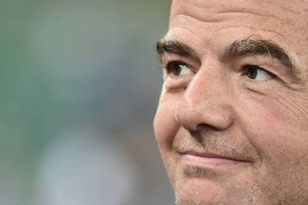 Football, International match, Italy - France, Giovanni Infantino at the stadium