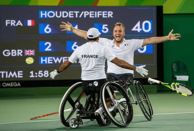 Rio Paralympics 2016, Stephane Houdet Nicolas Peifer win in wheelchair tennis