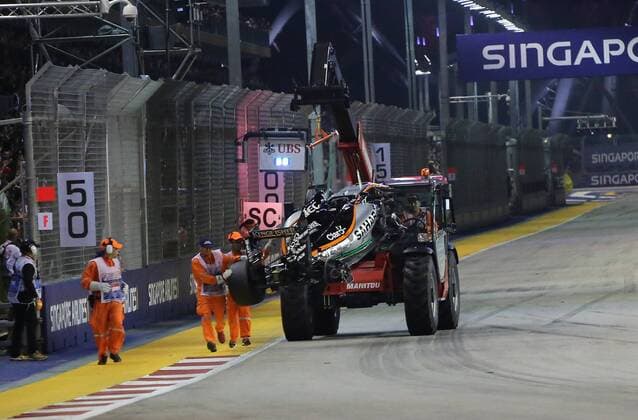 Formula 1, Singapore GP - The Race, Nico Hülkenberg Crash