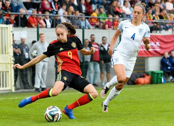 Football, Women, European Championship Quali, Belgium - England