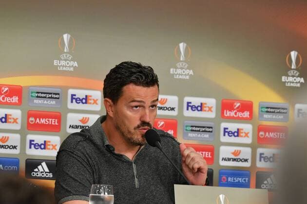 Football, EL, FC Schalke 04 - Red Bull Salzburg, PK of the coaches after the end of the match