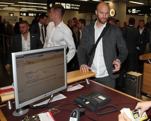 Football, EL, Austria Vienna Departure to Rome