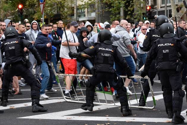 Football, CL, Real Madrid - Legia Warsaw, riots before the match