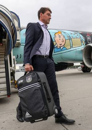 Football, EL, RSC Anderlecht Arrival in Frankfurt before the match in Mainz