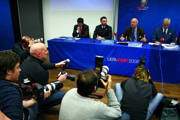 Football, Euro 2008 preview, Press conference on the occasion of the signing of the Host City Charter