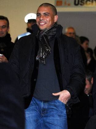Football, Italy, Coppa Italia, AC Milan - AS Roma 2-2, New signing Ronaldo already in the stands