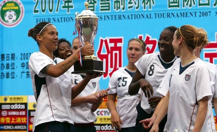 Football, Women, USA win the 4 Nations Tournament in Guangzhou
