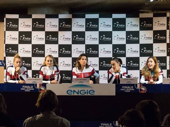 Tennis, FedCup, PK Team France in Strasbourg