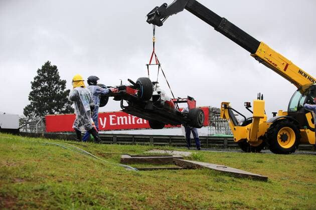 Formula 1, Brazilian GP - Crash Romain Grosjean