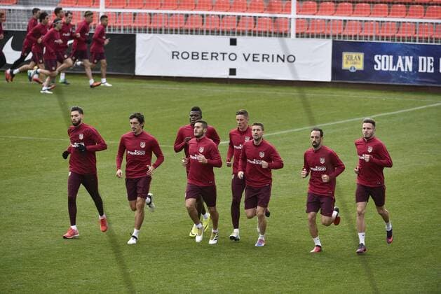 Football, CL, Training Atletico Madrid