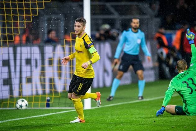 Football, CL, Borussia Dortmund - Legia Warsaw, Reus scores on comeback