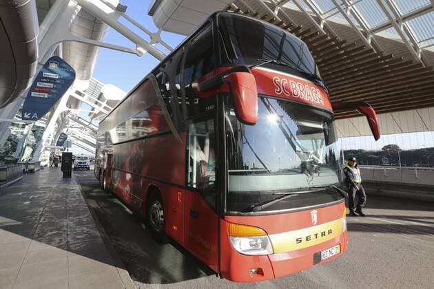 Football, EL, SC Braga at the airport on the way to Gent
