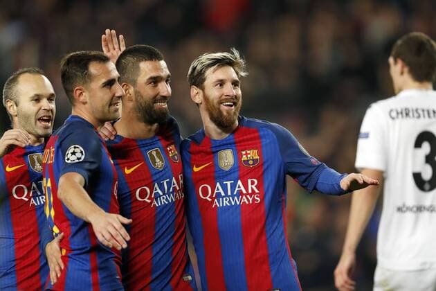 Football, CL, FC Barcelona - Borussia Mönchengladbach, Arda Turan hat-trick