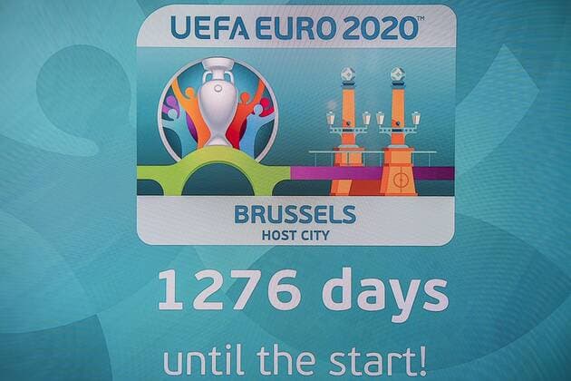 Football, presentation of the logo for Euro 2020 in Brussels