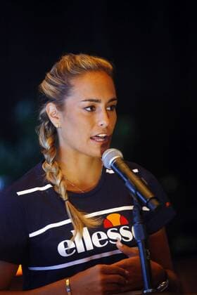 Tennis, Maria Sharapova plays friendly match against Monica Puig