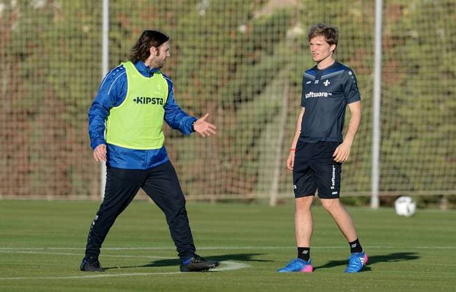 Football, SV Darmstadt coaches Torsten Frings and Florian Jungwirth