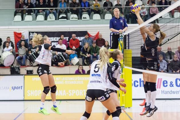 Volleyball, Women, 1. BL, Schwarz Weiß Erfurt - Ladies in Black Aachen