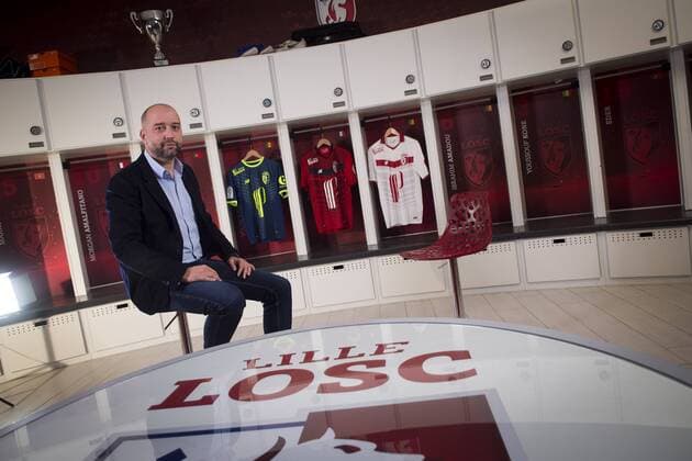 Football, OSC Lille, Shooting with the new president Gerard Lopez