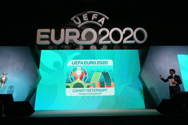 Football, Euro 2020, Logo for St. Petersburg presented
